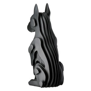 Artelibre - 05161459  FIGURE DOG SYNTHETIC RESIN BLACK 13X15X29CM 13X15X29CM