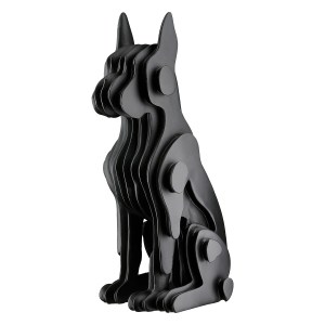Artelibre - 05161459  FIGURE DOG SYNTHETIC RESIN BLACK 13X15X29CM 13X15X29CM