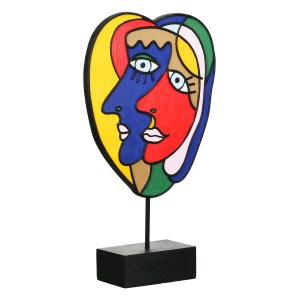 Artelibre - 05161476  SCULPTURE FACE MOTIF ΣΥΝΘΕΤΙΚΗ ΡΗΤΙΝΗ ΠΟΛΥΧΡΩΜΗ 2 ΠΟΙΚΙΛΙΑ 20X7X35CM 20X7X35CM
