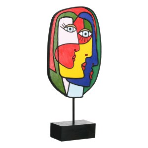 Artelibre - 05161476  SCULPTURE FACE MOTIF ΣΥΝΘΕΤΙΚΗ ΡΗΤΙΝΗ ΠΟΛΥΧΡΩΜΗ 2 ΠΟΙΚΙΛΙΑ 20X7X35CM 20X7X35CM