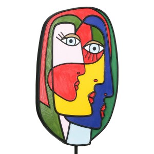 Artelibre - 05161476  SCULPTURE FACE MOTIF ΣΥΝΘΕΤΙΚΗ ΡΗΤΙΝΗ ΠΟΛΥΧΡΩΜΗ 2 ΠΟΙΚΙΛΙΑ 20X7X35CM 20X7X35CM
