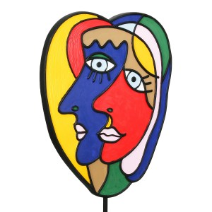 Artelibre - 05161476  SCULPTURE FACE MOTIF ΣΥΝΘΕΤΙΚΗ ΡΗΤΙΝΗ ΠΟΛΥΧΡΩΜΗ 2 ΠΟΙΚΙΛΙΑ 20X7X35CM 20X7X35CM