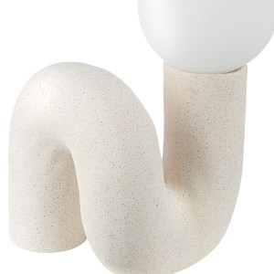 Artelibre - 05161479  ΕΠΙΤΡΑΠΕΖΙΟ ΦΩΤΙΣΤΙΚΟ ORGANIC CERAMIC BEIGE WHITE 18X17X30CM 18X17X30CM