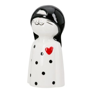 Artelibre - 05161482  FIGURE CAT PORCELAIN WHITE 2 ASSORTED 6X5X12CM 6X5X12CM