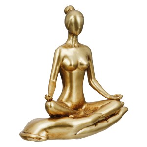 Artelibre - 05161496  FIGURE YOGA MOTIF ΣΥΝΘΕΤΙΚΗ ΡΗΤΙΝΗ ΧΡΥΣΟΥ ΧΡΥΣΟΥ ΠΟΙΚΙΛΙΑ 3 ΦΟΡΕΣ 16X8X21CM 16X8X21CM