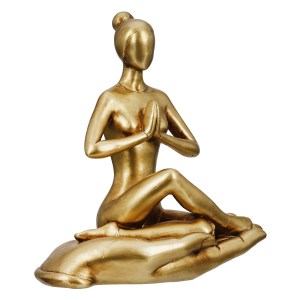 Artelibre - 05161496  FIGURE YOGA MOTIF ΣΥΝΘΕΤΙΚΗ ΡΗΤΙΝΗ ΧΡΥΣΟΥ ΧΡΥΣΟΥ ΠΟΙΚΙΛΙΑ 3 ΦΟΡΕΣ 16X8X21CM 16X8X21CM