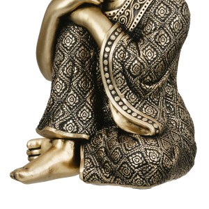 Artelibre - 05161497  FIGURE BUDDHA SYNTHETIC RESIN ΧΡΥΣΟΧΡΩΜΟ 10X10X17CM 10X10X17CM