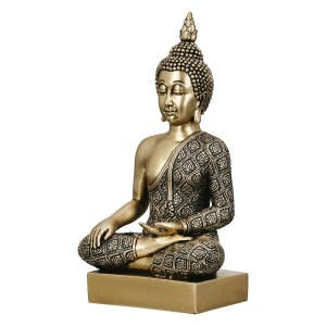 Artelibre - 05161498  FIGURE BUDDHA SYNTHETIC RESIN ΧΡΥΣΟΧΡΩΜΟ 12X8X22CM 12X8X22CM