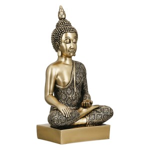 Artelibre - 05161498  FIGURE BUDDHA SYNTHETIC RESIN ΧΡΥΣΟΧΡΩΜΟ 12X8X22CM 12X8X22CM