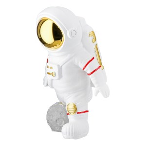 Artelibre - 05161499 FIGURE ASTRONAUT SYNTHETIC RESIN GREY WHITE 2 ASSORTED 10X14X18CM 10X14X18CM
