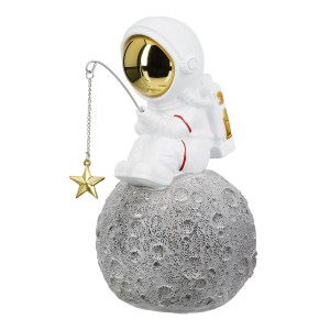 Artelibre - 05161499 FIGURE ASTRONAUT SYNTHETIC RESIN GREY WHITE 2 ASSORTED 10X14X18CM 10X14X18CM