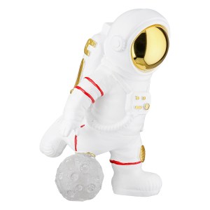Artelibre - 05161499 FIGURE ASTRONAUT SYNTHETIC RESIN GREY WHITE 2 ASSORTED 10X14X18CM 10X14X18CM