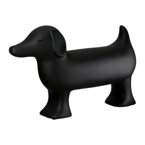 Artelibre - 05161501  FIGURE DOG CERAMIC BLACK WHITE 2 ASSORTED 35X11X23CM 35X11X23CM