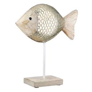 Artelibre - 05161502  STAND RELIEF FISH MANGO WOOD ΦΥΣΙΚΑ ΧΡΩΜΑΤΑ 21X7X25CM 21X7X25CM