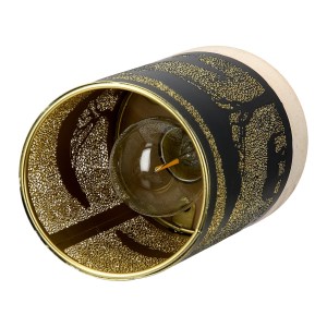 Artelibre - 05161509  ΦΑΝΑΡΙ (LED) ΚΥΛΙΝΔΡΙΚΟ ΜΟΤΙΒΟ ΕΛΕΦΑΝΤΑ ΜΕΤΑΛΛΙΚΟ ΜΑΥΡΟ D9X15CM D9X15CM