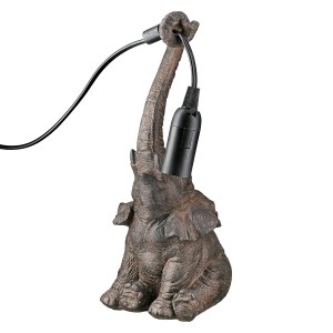 Artelibre - 05161512 ΕΠΙΤΡΑΠΕΖΙΟ ΦΩΤΙΣΤΙΚΟ ELEPHANT ΣΥΝΘΕΤΙΚΗ ΡΗΤΙΝΗ ΚΑΦΕ 12X13X28CM 12X13X28CM