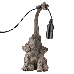 Artelibre - 05161512 ΕΠΙΤΡΑΠΕΖΙΟ ΦΩΤΙΣΤΙΚΟ ELEPHANT ΣΥΝΘΕΤΙΚΗ ΡΗΤΙΝΗ ΚΑΦΕ 12X13X28CM 12X13X28CM