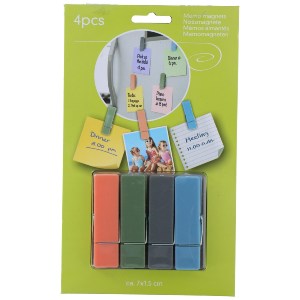 Artelibre - 06450988 ΜΑΓΝΗΤΑΚΙΑ ΣΗΜΕΙΩΣΕΩΝ ΠΟΛΥΧΡΩΜΑ 7X1.5CM 4ΤΜΧ