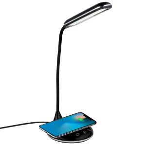 Artelibre - 06451205 ΛΑΜΠΑ ΓΡΑΦΕΙΟΥ LED ΚΑΙ ΑΣΥΡΜΑΤΟΣ ΦΟΡΤΙΣΤΗΣ USB ΜΑΥΡΟ ΠΛΑΣΤΙΚΟ GRUNDIG