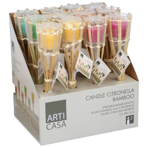 Artelibre - 06451628 ΚΕΡΙ ΠΥΡΣΟΣ CITRONELLA ΜΠΑΜΠΟΥ ΣΕ 6 ΧΡΩΜΑΤΑ ARTI CASA