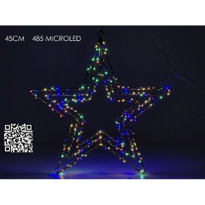 Artelibre - 06510734 ΑΣΤΕΡΙ ΤΡΙΠΛΟ 485 ΠΟΛΥΧΡΩΜΑ MICRO LED RGB Φ45CM