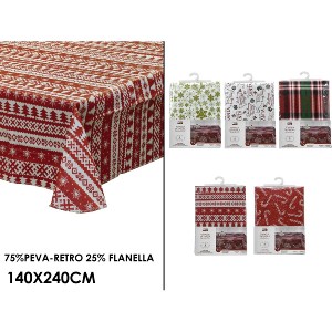 Artelibre - 06511052 ΤΡΑΠΕΖΟΜΑΝΤΗΛΟ ΜΕ ΧΡΙΣΤΟΥΓΕΝΝΙΑΤΙΚΗ ΔΙΑΚΟΣΜΗΣΗ ΠΟΛΥΧΡΩΜΟ PEVA 140X240CM ΣΕ 5 ΣΧΕΔΙΑ