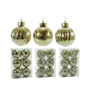 Artelibre - 06511758 ΜΠΑΛΑ ΧΡΥΣΟ ΓΥΑΛΙ Φ8CM ΣΕΤ 6ΤΜΧ ΣΕ 3 ΣΧΕΔΙΑ