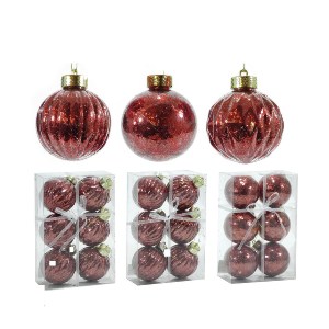 Artelibre - 06511760 ΜΠΑΛΑ ΚΟΚΚΙΝΟ ΓΥΑΛΙ Φ8CM ΣΕΤ 6ΤΜΧ ΣΕ 3 ΣΧΕΔΙΑ