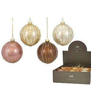 Artelibre - 06511804 ΜΠΑΛΑ ΜΕ ΔΙΑΚΟΣΜΗΣΗ ΠΕΤΡΑΔΙΑ ΚΑΙ GLITTER ΓΥΑΛΙ Φ10CM ΣΕ 4 ΧΡΩΜΑΤΑ