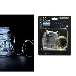 Artelibre - 06511819 50 MICROLED ΕΣΩΤ. & ΕΞΩΤ. ΧΩΡΟΥ ΜΕ 8 ΠΡΟΓΡΑΜΜΑΤΑ ΨΥΧΡΟ ΛΕΥΚΟ ΦΩΣ ΔΙΑΦΑΝΟ ΚΑΛΩΔΙΟ ΜΗ ΕΠΕΚΤΕΙΝΟΜΕΝΟ IP44 ΜΠΑΤΑΡΙΑΣ 4.5V 5.
