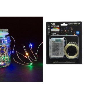Artelibre - 06511820 50 MICROLED ΕΣΩΤ. & ΕΞΩΤ. ΧΩΡΟΥ ΜΕ 8 ΠΡΟΓΡΑΜΜΑΤΑ ΠΟΛΥΧΡΩΜΟ ΦΩΣ ΔΙΑΦΑΝΟ ΚΑΛΩΔΙΟ ΜΗ ΕΠΕΚΤΕΙΝΟΜΕΝΟ IP44 ΜΠΑΤΑΡΙΑΣ 4.5V 5.5M