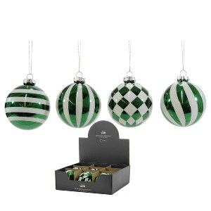Artelibre - 06511910 ΜΠΑΛΑ ΠΡΑΣΙΝΟ/ΛΕΥΚΟ ΓΥΑΛΙ Φ10CM ΣΕ 4 ΣΧΕΔΙΑ