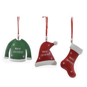 Artelibre - 06512275 ΔΙΑΚΟΣΜΗΤΙΚΟ ΚΡΕΜΑΣΤΟ MERRY CHRISTMAS 11CM ΣΕ 3 ΣΧΕΔΙΑ