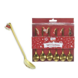 Artelibre - 06512306 ΧΡΙΣΤΟΥΓΕΝΝΙΑΤΙΚΑ ΚΟΥΤΑΛΙΑ ΧΡΥΣΟ INOX ΣΕΤ 6ΤΜΧ