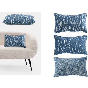 Artelibre - 06512675 ΜΑΞΙΛΑΡΙ ARTELIBRE JACQUARD ΜΠΛΕ/ΛΕΥΚΟ 100% ΠΟΛΥΕΣΤΕΡΑΣ 30X50CM ΣΕ 3 ΣΧΕΔΙΑ