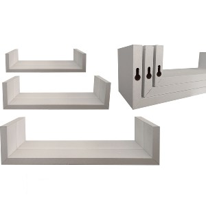 Artelibre - 06512707 ΡΑΦΙΑ ΤΟΙΧΟΥ ARTELIBRE ΛΕΥΚΟ MDF 42X20X10CM 3ΤΜΧ