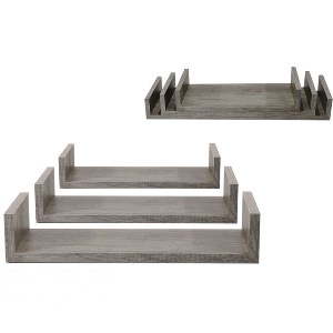 Artelibre - 06512709 ΣΕΤ ΡΑΦΙΑ ARTELIBRE ΓΚΡΙ ΔΡΥΣ 60X15.5X8CM/50X15.5X8CM/40X15.5X8CM 3ΤΜΧ