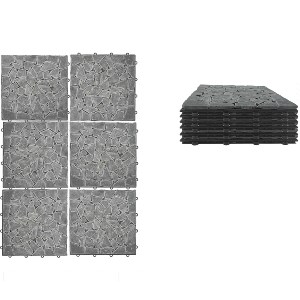 Artelibre - 06512921 ΠΛΑΚΑΚΙΑ ΔΑΠΕΔΟΥ ARTELIBRE ΜΑΥΡΟ ΠΕΤΡΑ 30.5X30.5X2CM 6ΤΜΧ