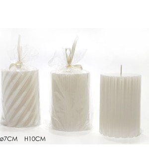 Artelibre - 06513007 ΧΡΙΣΤΟΥΓΕΝΝΙΑΤΙΚΟ ΚΕΡΙ ΚΥΛΙΝΔΡΙΚΟ ΛΕΥΚΟ Φ7X10CM