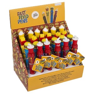 Artelibre - 06530037 ΣΤΥΛΟ FAST FOOD ΜΕ 10 ΧΡΩΜΑΤΙΣΤΕΣ ΜΥΤΕΣ ΠΟΛΥΧΡΩΜΟ ΠΛΑΣΤΙΚΟ 16CM ΣΕ 4 ΣΧΕΔΙΑ