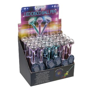 Artelibre - 06530043 ΣΤΥΛΟ DISCO BALL ΜΕ LED ΠΛΑΣΤΙΚΟ 16CM ΣΕ 3 ΧΡΩΜΑΤΑ