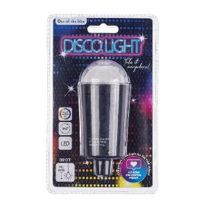 Artelibre - 06530080 ΝΤΙΣΚΟΜΠΑΛΑ ΜΕ ΠΟΛΥΧΡΩΜΑ LED ΣΧΟΙΝΙ ΤΡΑΒΗΓΜΑΤΟΣ ΜΑΥΡΟ ΠΛΑΣΤΙΚΟ 11.5CM ΜΠΑΤΑΡΙΑΣ
