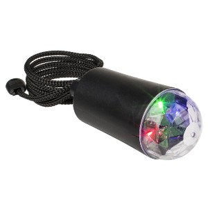 Artelibre - 06530080 ΝΤΙΣΚΟΜΠΑΛΑ ΜΕ ΠΟΛΥΧΡΩΜΑ LED ΣΧΟΙΝΙ ΤΡΑΒΗΓΜΑΤΟΣ ΜΑΥΡΟ ΠΛΑΣΤΙΚΟ 11.5CM ΜΠΑΤΑΡΙΑΣ