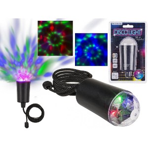 Artelibre - 06530080 ΝΤΙΣΚΟΜΠΑΛΑ ΜΕ ΠΟΛΥΧΡΩΜΑ LED ΣΧΟΙΝΙ ΤΡΑΒΗΓΜΑΤΟΣ ΜΑΥΡΟ ΠΛΑΣΤΙΚΟ 11.5CM ΜΠΑΤΑΡΙΑΣ