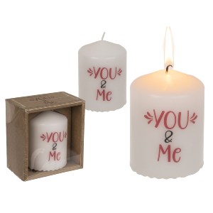 Artelibre - 06530191 ΚΕΡΙ ΚΥΛΙΝΔΡΟΣ ‘YOU & ME’ ΛΕΥΚΟ 6X8CM