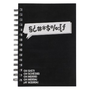 Artelibre - 06530197 ΤΕΤΡΑΔΙΟ ΜΕ ΣΠΙΡΑΛ ‘OH SH*T!’ ΜΑΥΡΟ ΕΞΩΦΥΛΛΟ ΜΕΓΕΘΟΣ A5 107 ΣΕΛΙΔΕΣ
