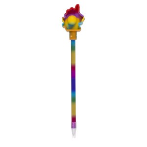 Artelibre - 06530216 ΣΤΥΛΟ ΟΥΡΑΝΙΟ ΤΟΞΟ ΜΕ ΠΑΙΧΝΙΔΙ FIDGET ΠΟΛΥΧΡΩΜΟ ΠΛΑΣΤΙΚΟ/ΣΙΛΙΚΟΝΗ 22CM ΣΕ 4 ΣΧΕΔΙΑ