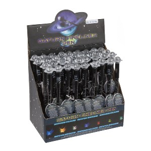 Artelibre - 06530221 ΣΤΥΛΟ FINELINER ΜΕ ΛΑΜΠΑΚΙ LED ΠΛΑΝΗΤΗΣ ΠΟΣΕΙΔΩΝΑΣ ΜΠΑΤΑΡΙΑΣ ΜΑΥΡΟ ΠΛΑΣΤΙΚΟ 21CM