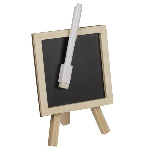 Artelibre - 06530287 ΜΑΥΡΟΠΙΝΑΚΑΣ ΜΙΝΙ ΜΑΓΝΗΤΙΚΟΣ ΜΕ ΜΑΡΚΑΔΟΡΟ ΚΑΙ ΒΑΣΗ ΞΥΛΟ 10CM