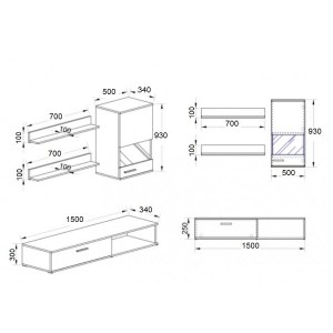 Artelibre - 14200157 ΣΥΝΘΕΤΟ ΗΦΑΙΣΤΟΣ ΜΟΡΙΟΣΑΝΙΔΑ WENGE 170X36X170CM